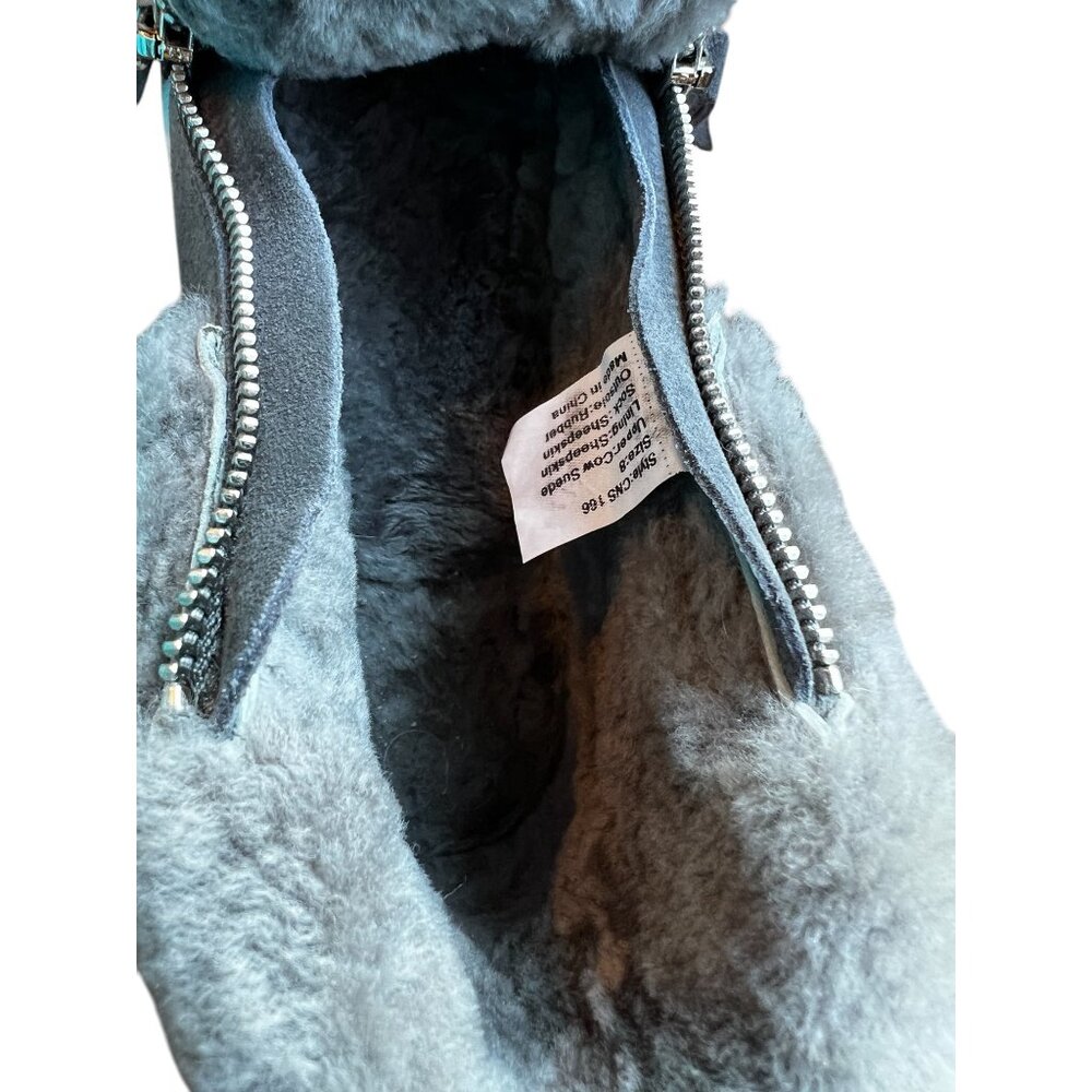 Cloud Nine Women’s Size 8 Gray Suede and Sheepskin Ankle Boots - Picture 5 of 15